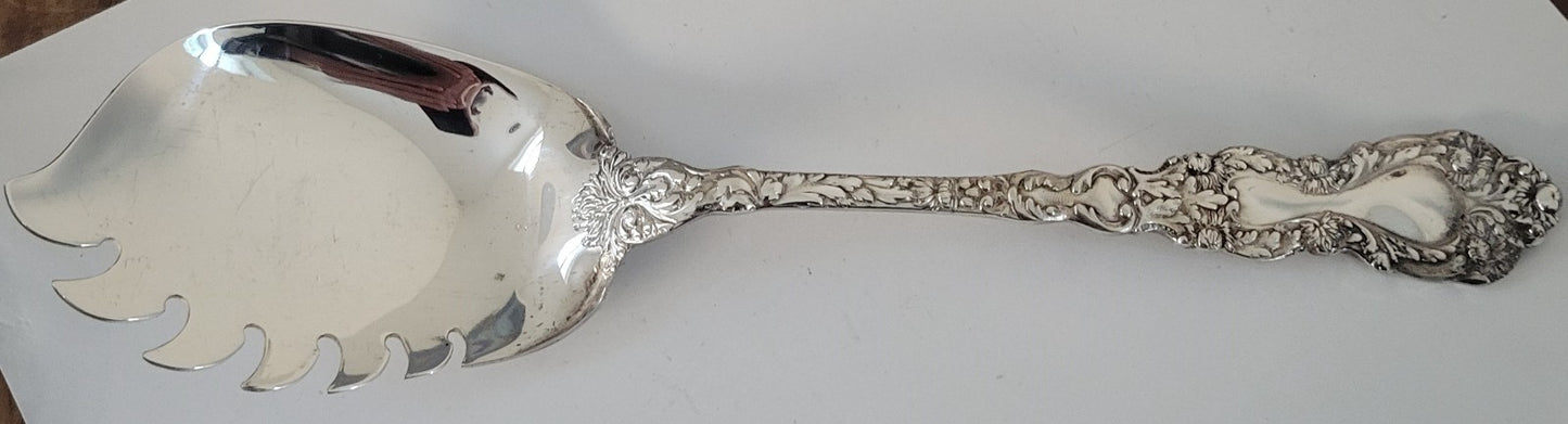 Gorham Imperial Chrysanthemum Macaroni Server 10 Silverplate Flatware0
