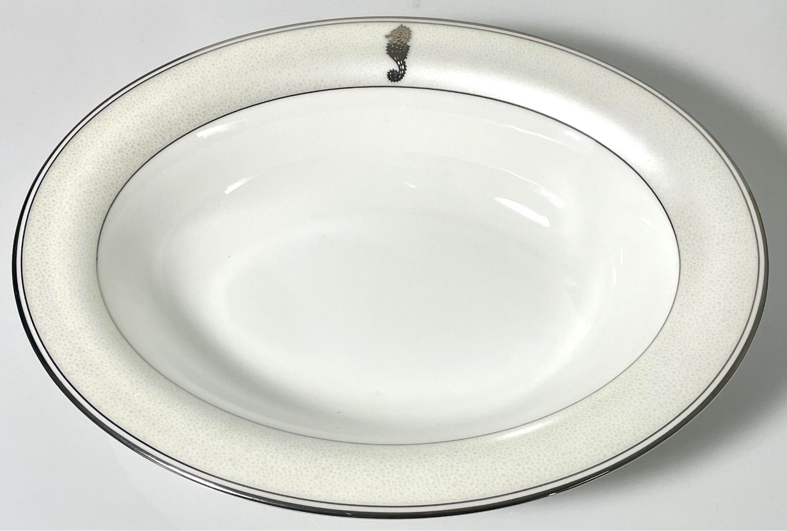 Waterford Seahorse Ivory Oval Vegetable Bowl 9 5/8"0
