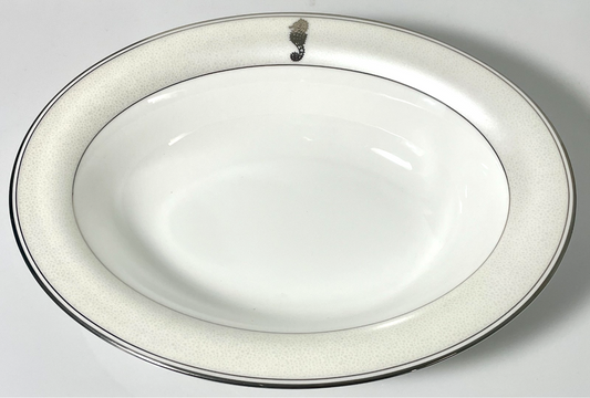 Waterford Seahorse Ivory Oval Vegetable Bowl 9 5/8"0