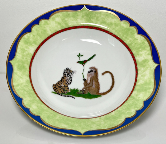 Lynn Chase Tiger Raj Large Rim Soup Bowl 9 1/8"0