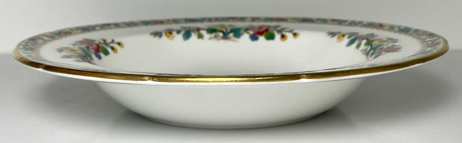 Coalport Ming Rose Rim Soup Bowl 8" Crazed1