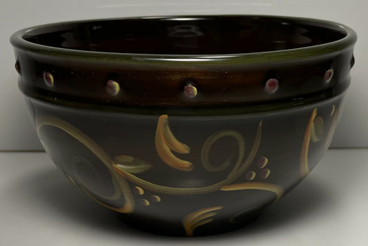 Demdaco Chocolate Berries Coupe Cereal Bowl 6 1/4"0