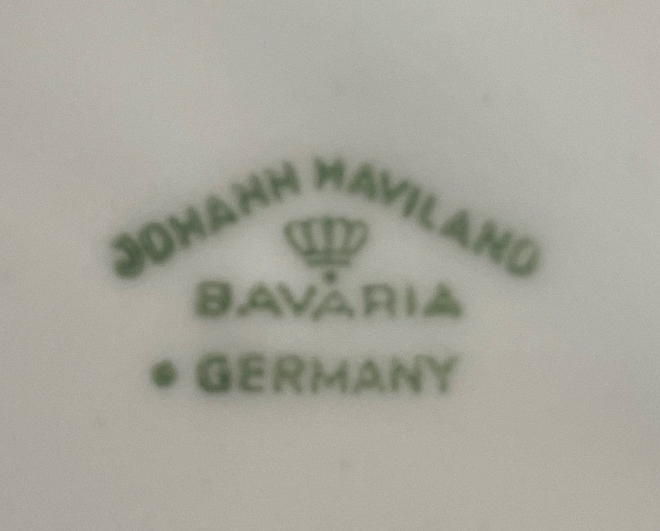 Johann Haviland Blue Garland Round Vegetable Bowl 8 1/2" Bavaria2