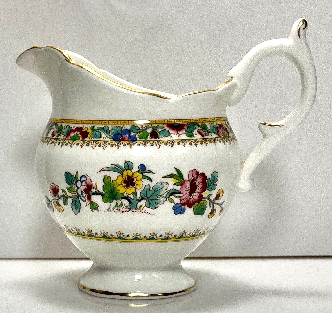 Coalport Ming Rose Creamer 7 Ounce Round 3 3/4"1