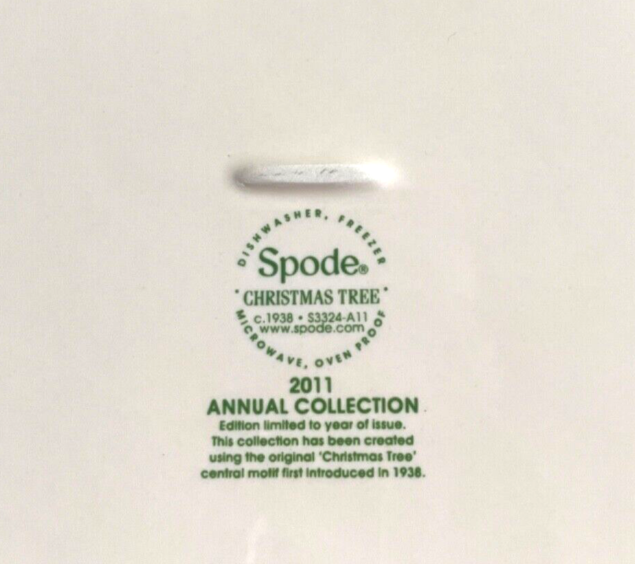 Spode Christmas Tree Annual Dessert Tray 2011 11 3/4"1