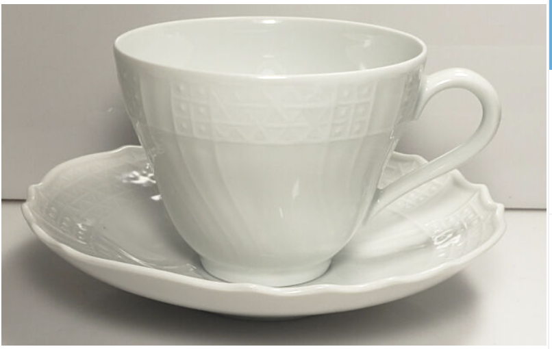 Hutschenreuther Dresden White Cup and Saucer Set 2 5/8"1