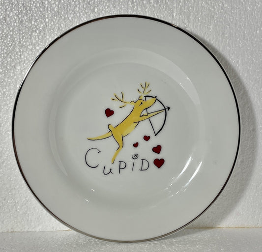 Pottery Barn Reindeer Cupid Salad Plate 8 1/2"0