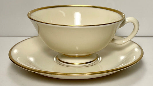 Lenox Mansfield Cup and Saucer Set 2 1/8"0