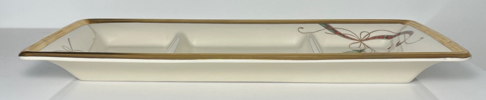 Lenox Holiday Nouveau 3 Part Rectangular Divided Server 15 7/8" Factory Second2