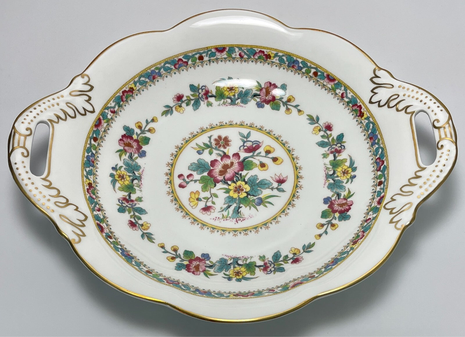 Coalport Ming Rose Bon Bon 9 3/4"0