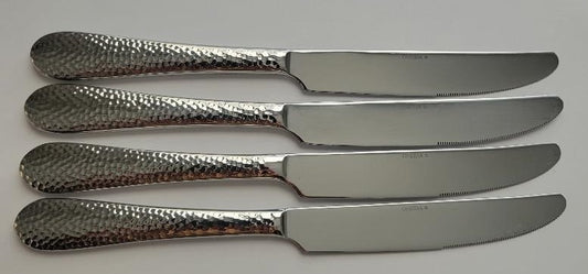 Oneida Reyna Hammered Stainless Flatware Knife Set of 40