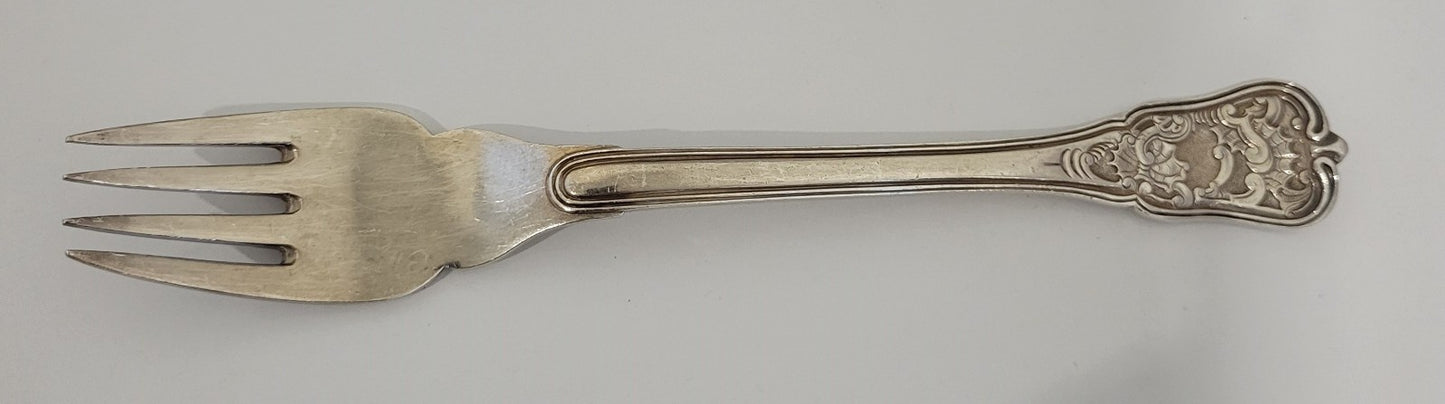 George Jensen Denmark Rosenborg Fish Fork 7 1/4" Silveplate Flatware Silverware0