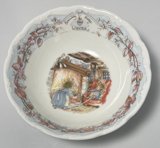 Royal Doulton Brambly Hedge Winter Coupe Cereal Bowl 6 1/4" Factory Second0