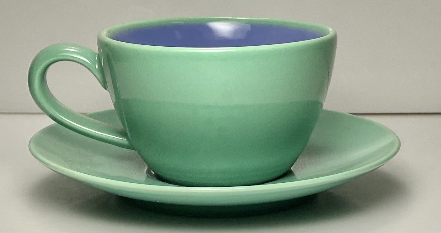 Lindt Stymeist Colorways Cup and Saucer Green Blue0