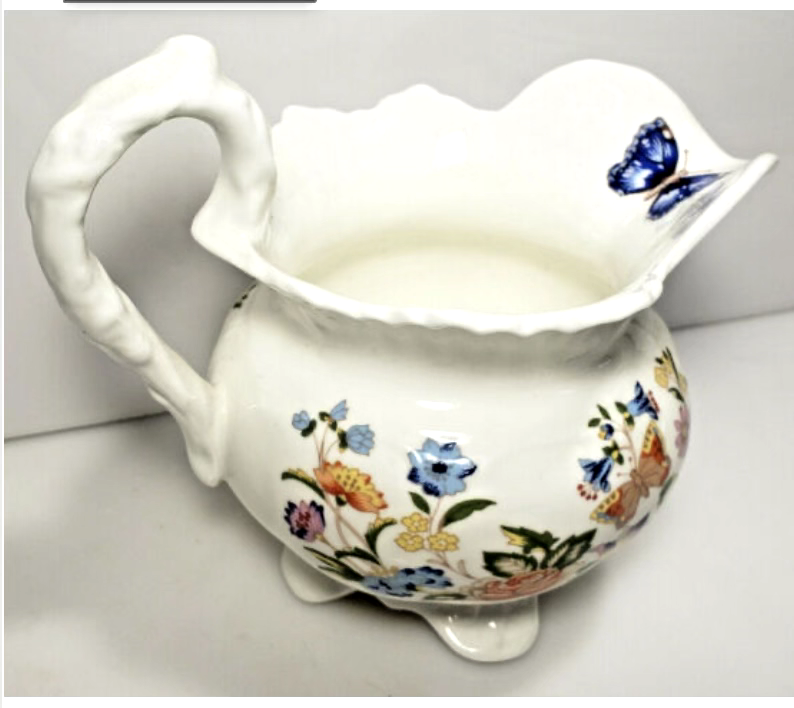 Aynsley Cottage Garden Vine Shape Creamer 12 Ounce Factory Second 3 3/4"1
