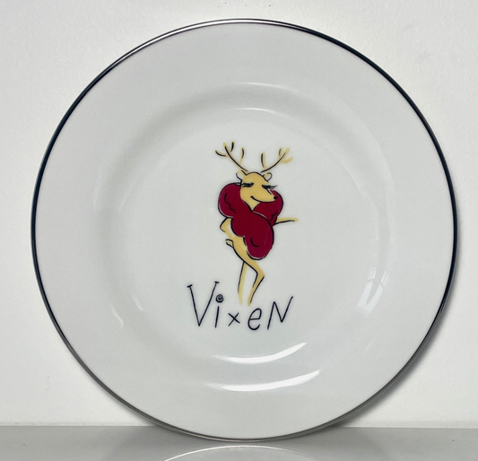 Pottery Barn Reindeer Vixen Salad Plate 8 1/2"0