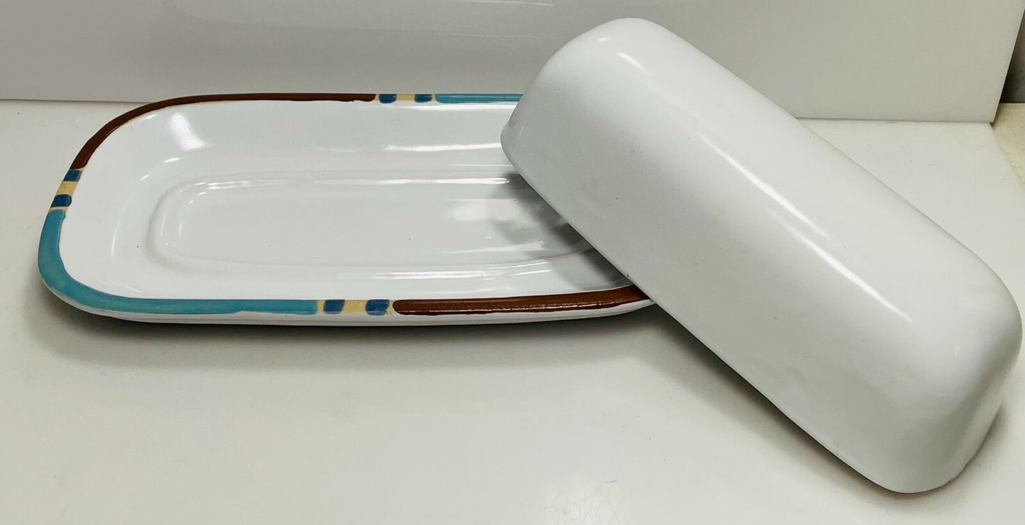 Dansk Mesa White Portugal 1/4 LB Covered Butter Dish1