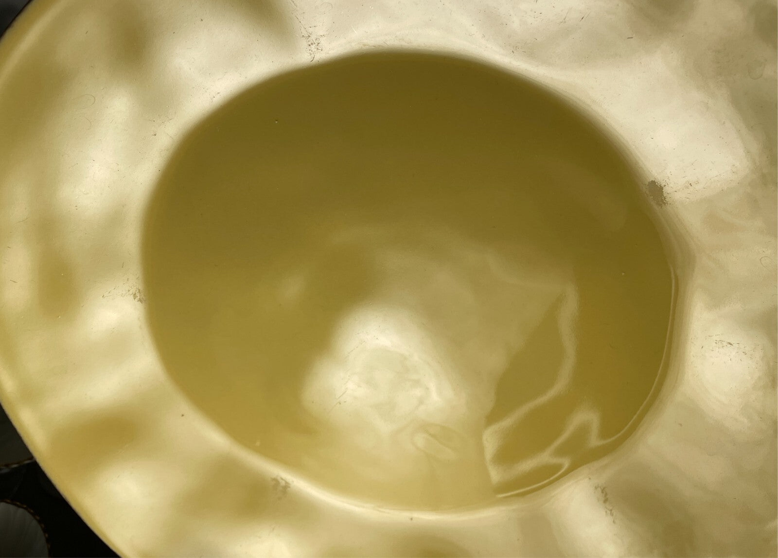Crate & Barrel Marin Yellow Dinner Plate 10 1/2" Used1