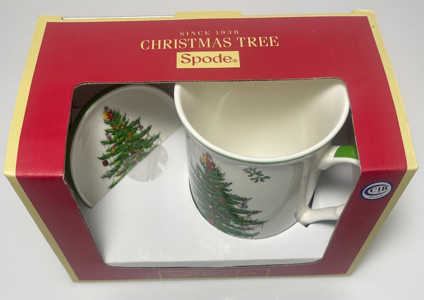 Spode Christmas Tree Mug and Coaster Set1