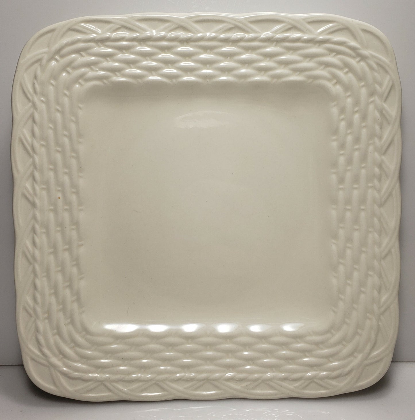 Mikasa Country Manor White Square Salad Plate 8 1/4"0