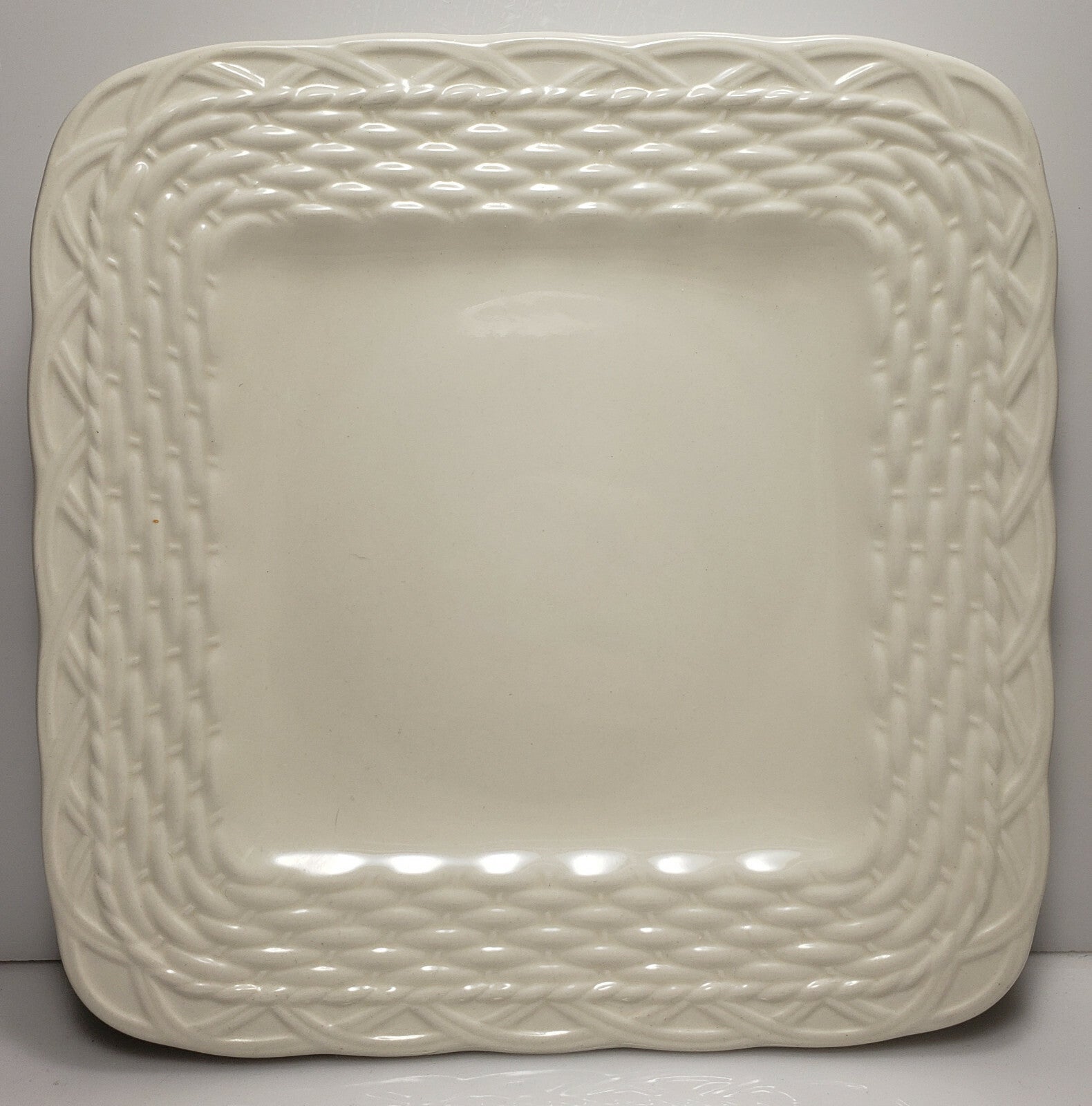Mikasa Country Manor White Square Salad Plate 8 1/4"0
