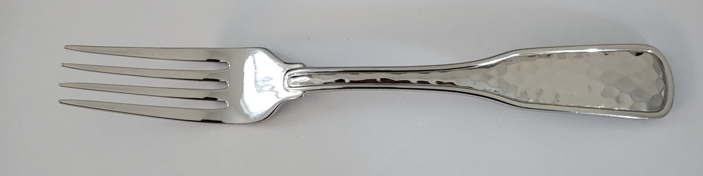 Reed & Barton Provencal Glossy Fork 8" Hammered Stainless 18 10 Flatware0