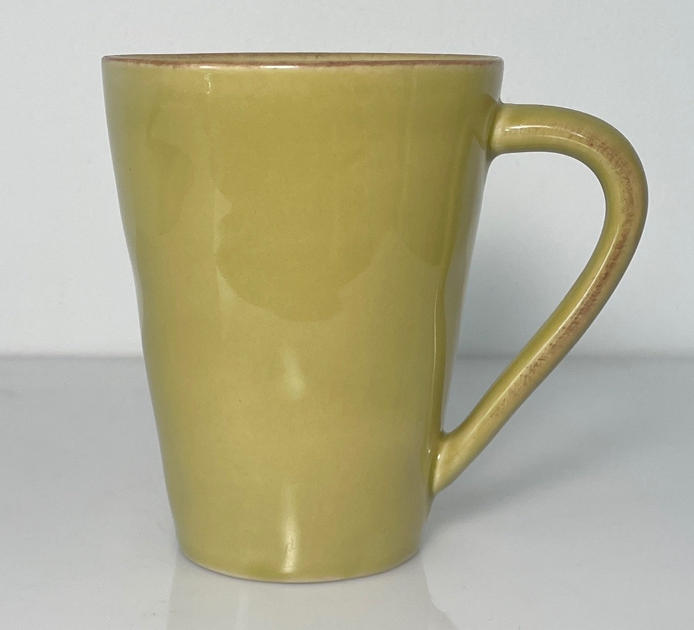 Crate & Barrel Marin Green Mug 4 1/2"0