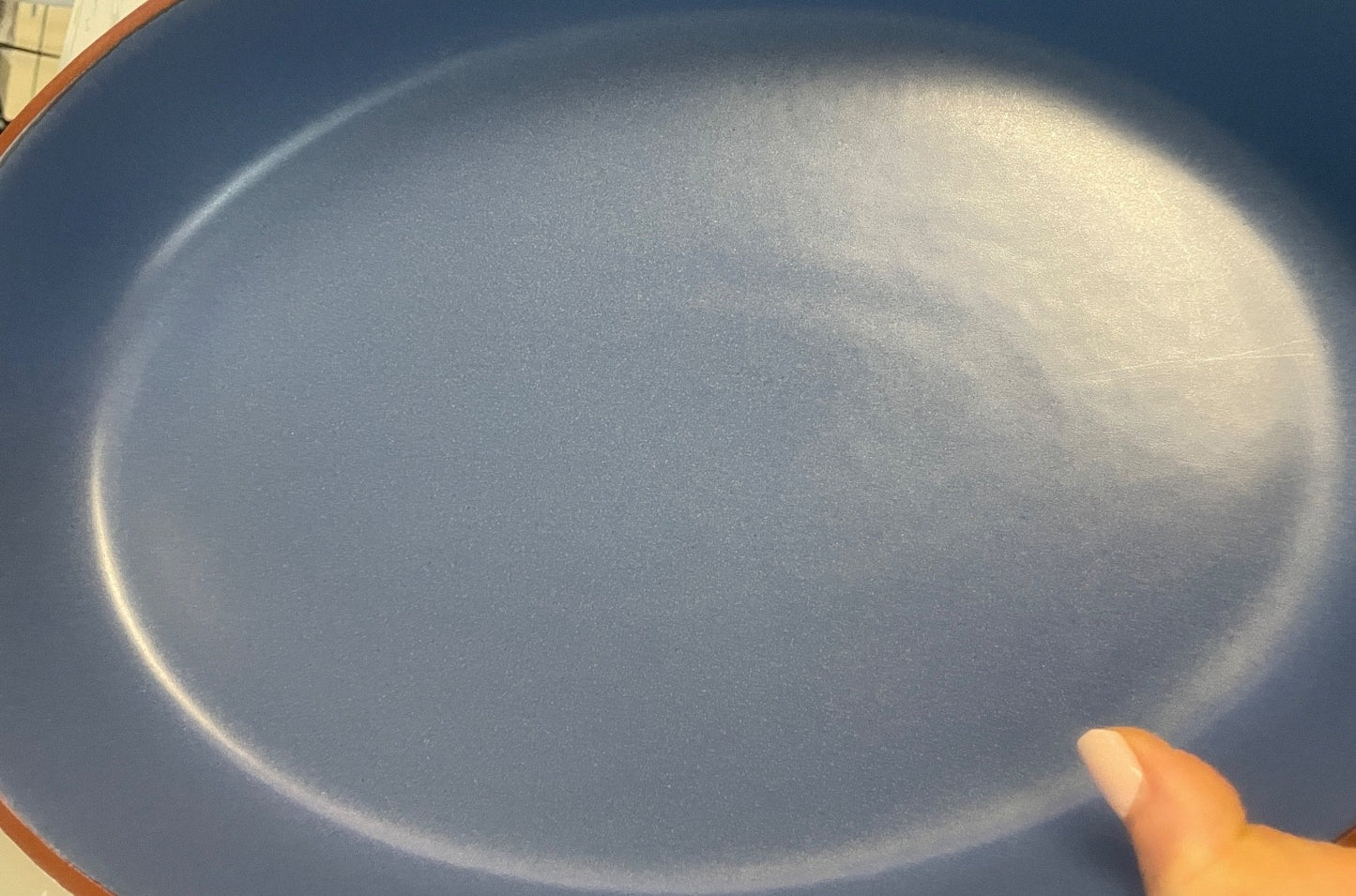 Dansk Mesa Sky Blue Oval Baker 15 1/2" Portugal3