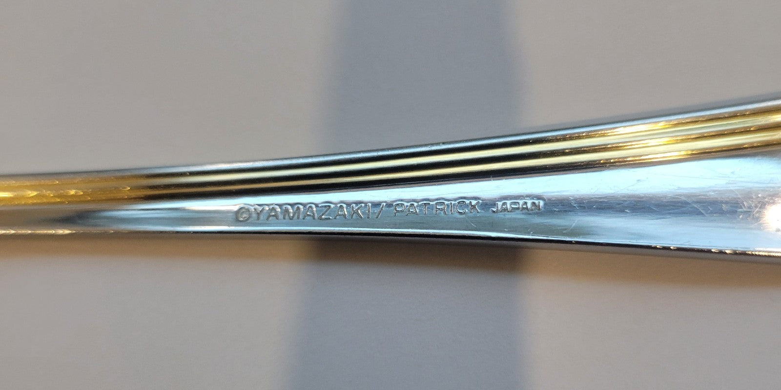 Yamazaki Ramona Gold Soup Place Spoon 7 1/4" Stainless2