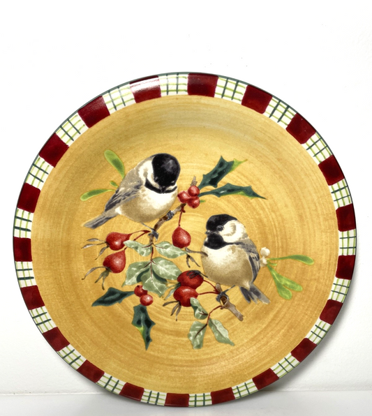 Lenox Winter Greetings Chickadee Salad Plate 8 1/2" Factory Second0