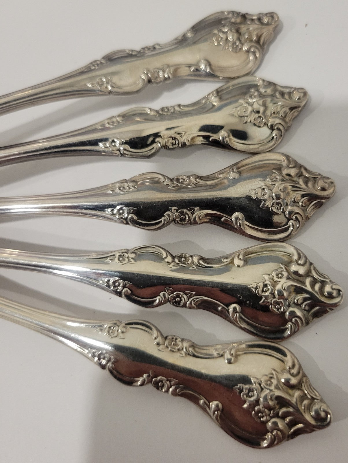 International Silver Orleans 5 Salad Forks Deep Silver 6 5/8" Silverplate1