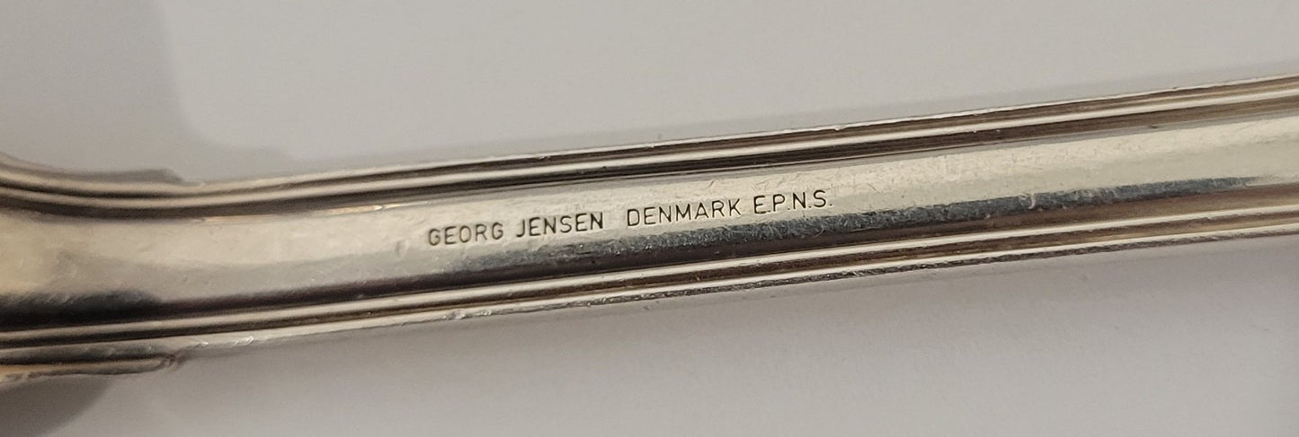 George Jensen Denmark Rosenborg Fish Fork 7 1/4" Silveplate Flatware Silverware2