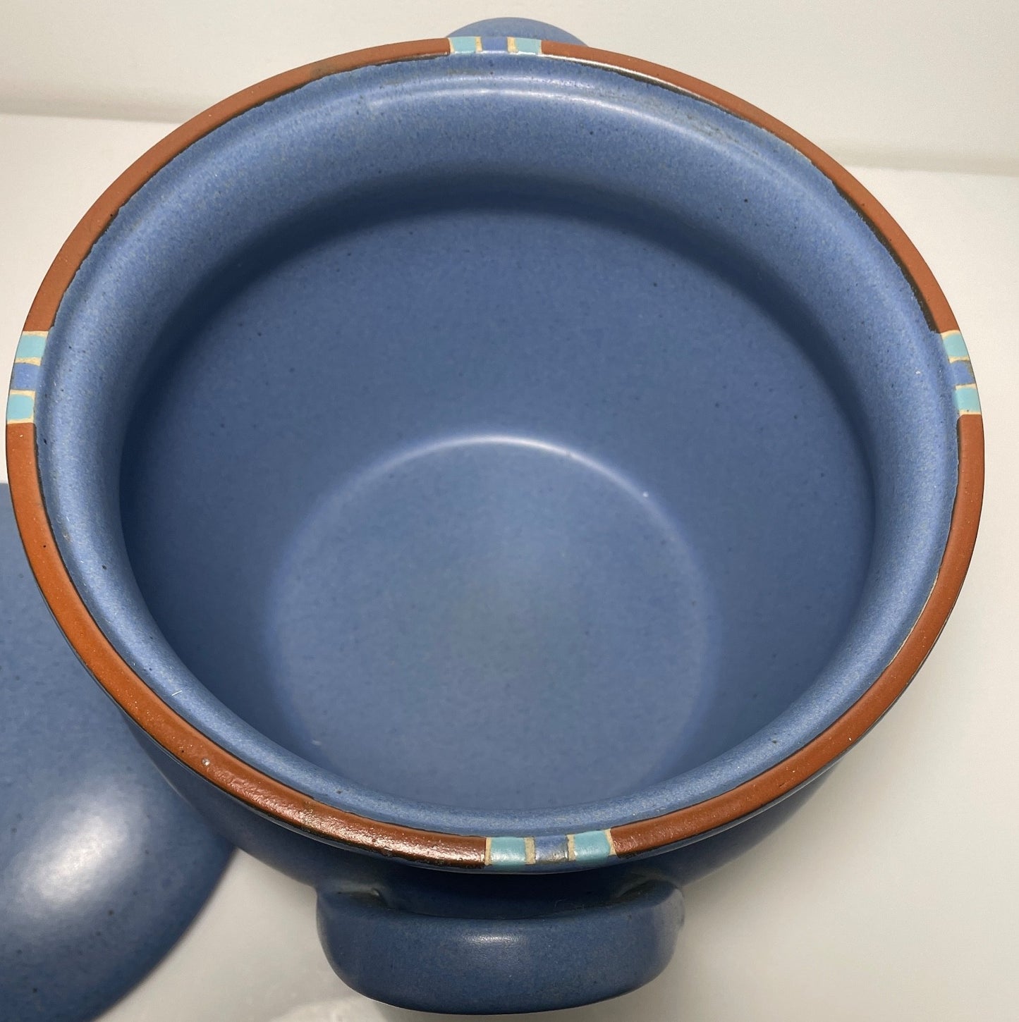 Dansk Mesa Sky Blue Soup Tureen and Lid Portugal 8 1/4"2