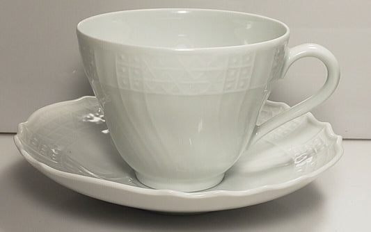 Hutschenreuther Dresden White Cup and Saucer Set 2 5/8"0