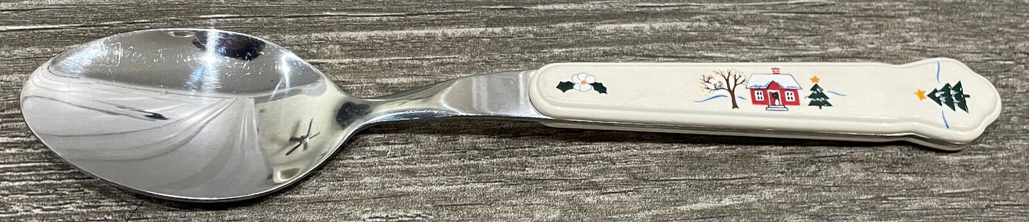 Pfaltzgraff Snow Village Stainless Place Spoon 8 1/8"0