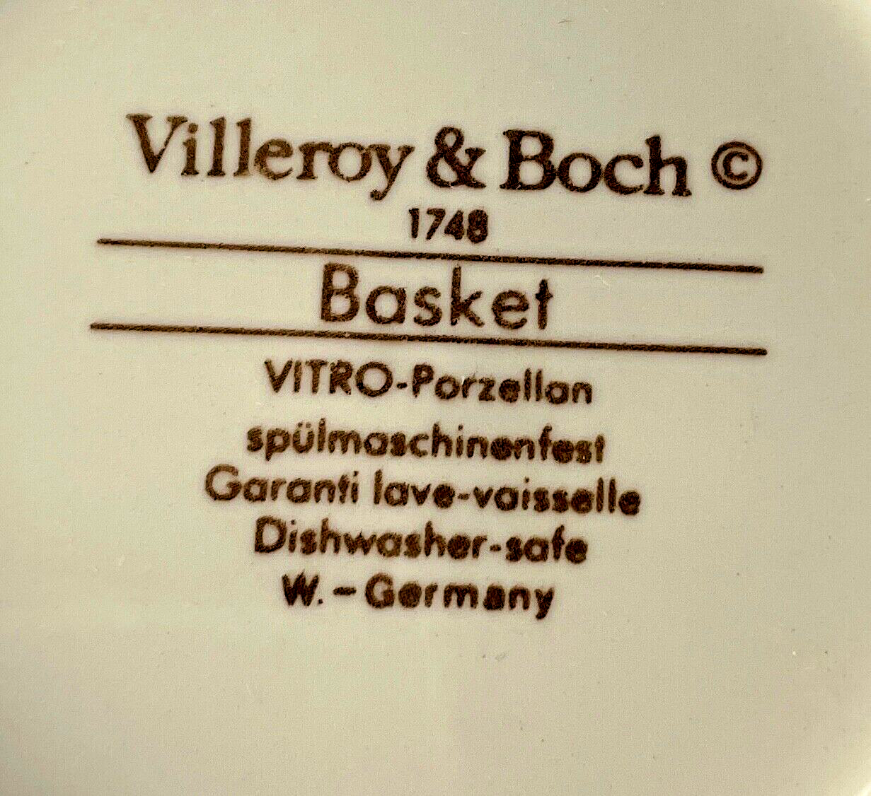 Villeroy & Boch Basket Cup and Saucer Set 2 7/8"1