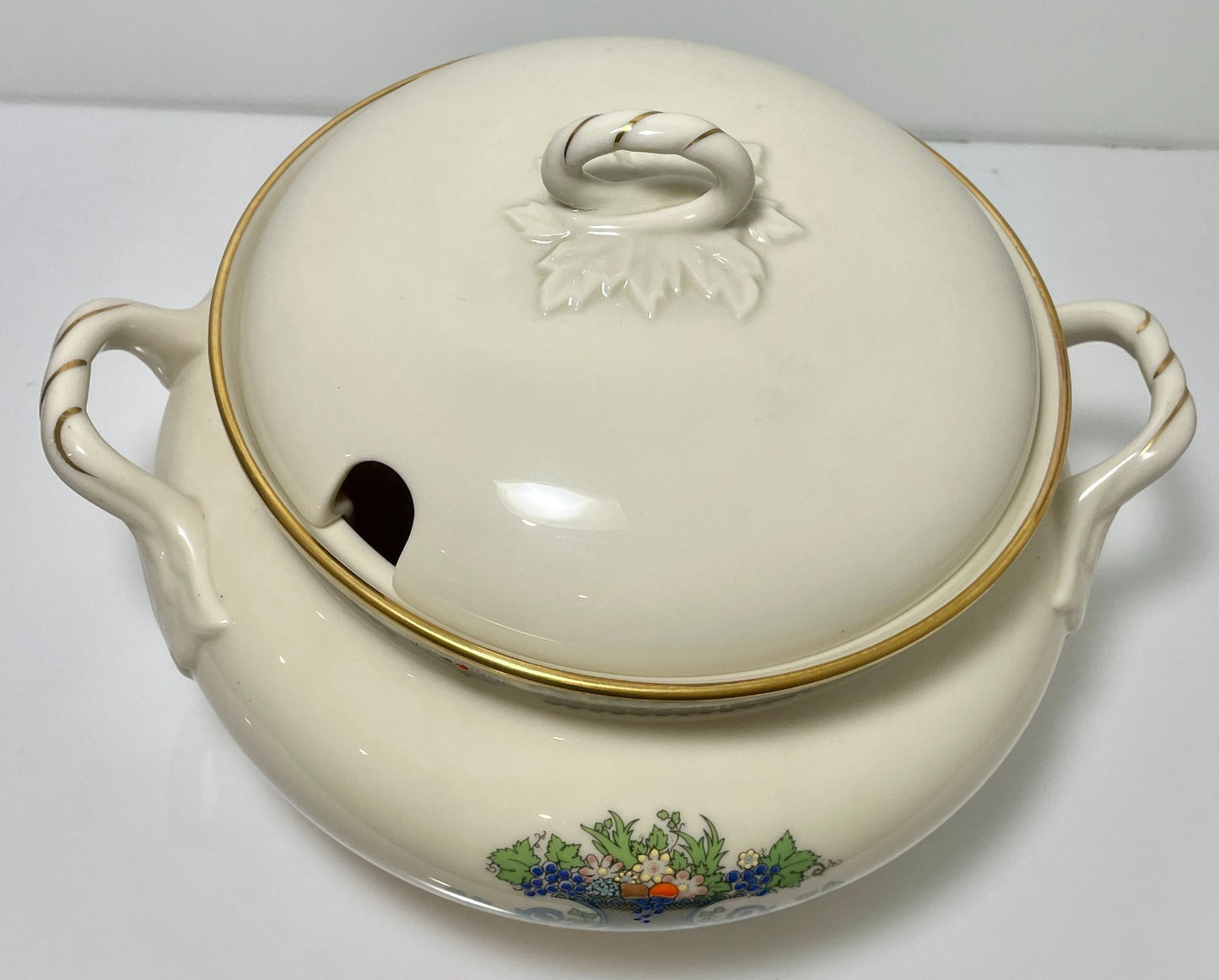 Lenox Autumn Soup Tureen and Lid Gold Trim USA1
