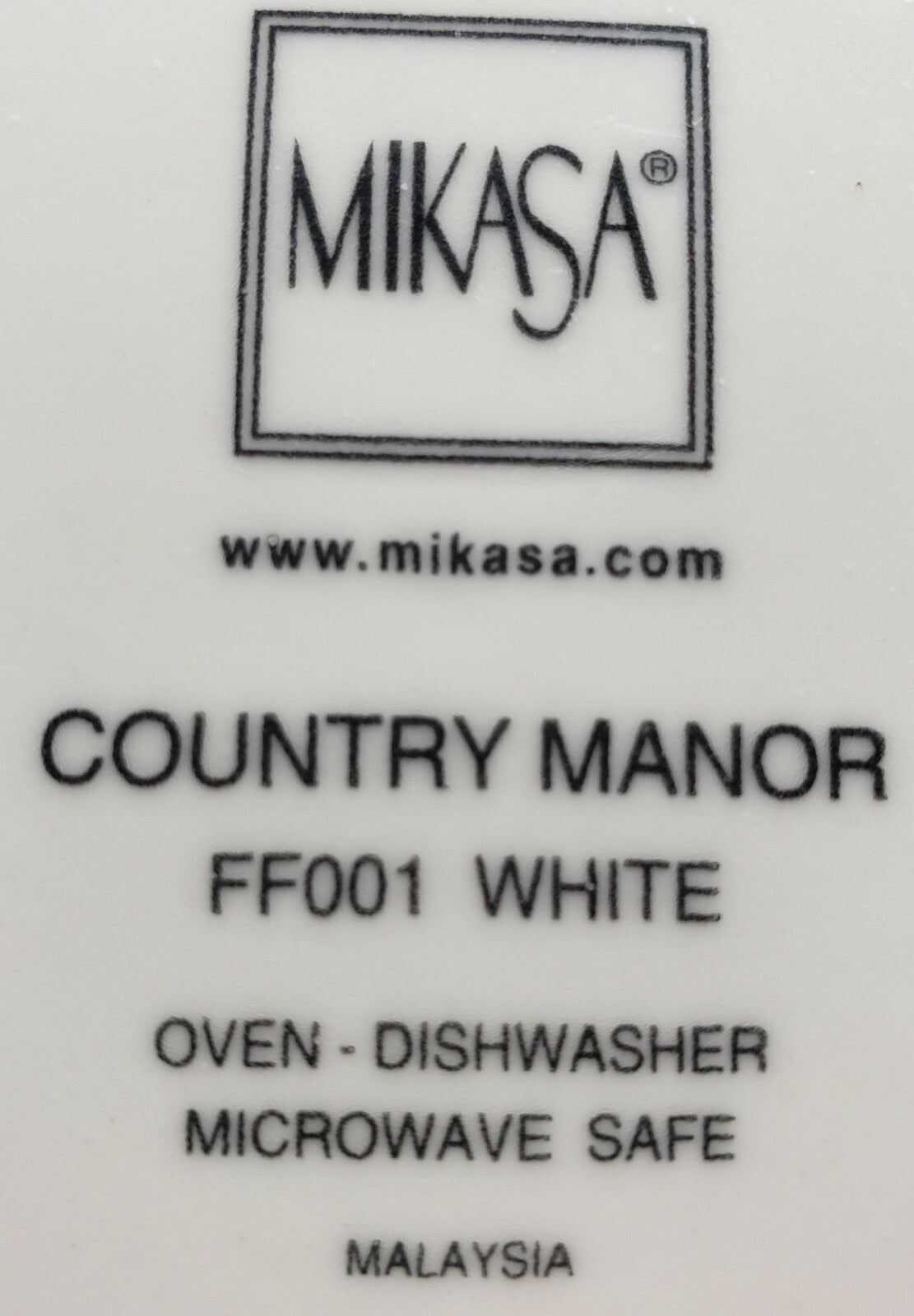 Mikasa Country Manor White Square Salad Plate 8 1/4"1