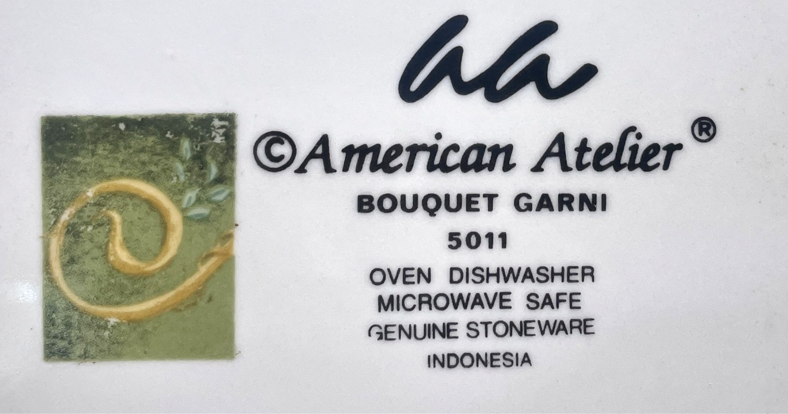 American Atelier Bouquet Garni Salad Dessert Plate Mint Basil 8"1