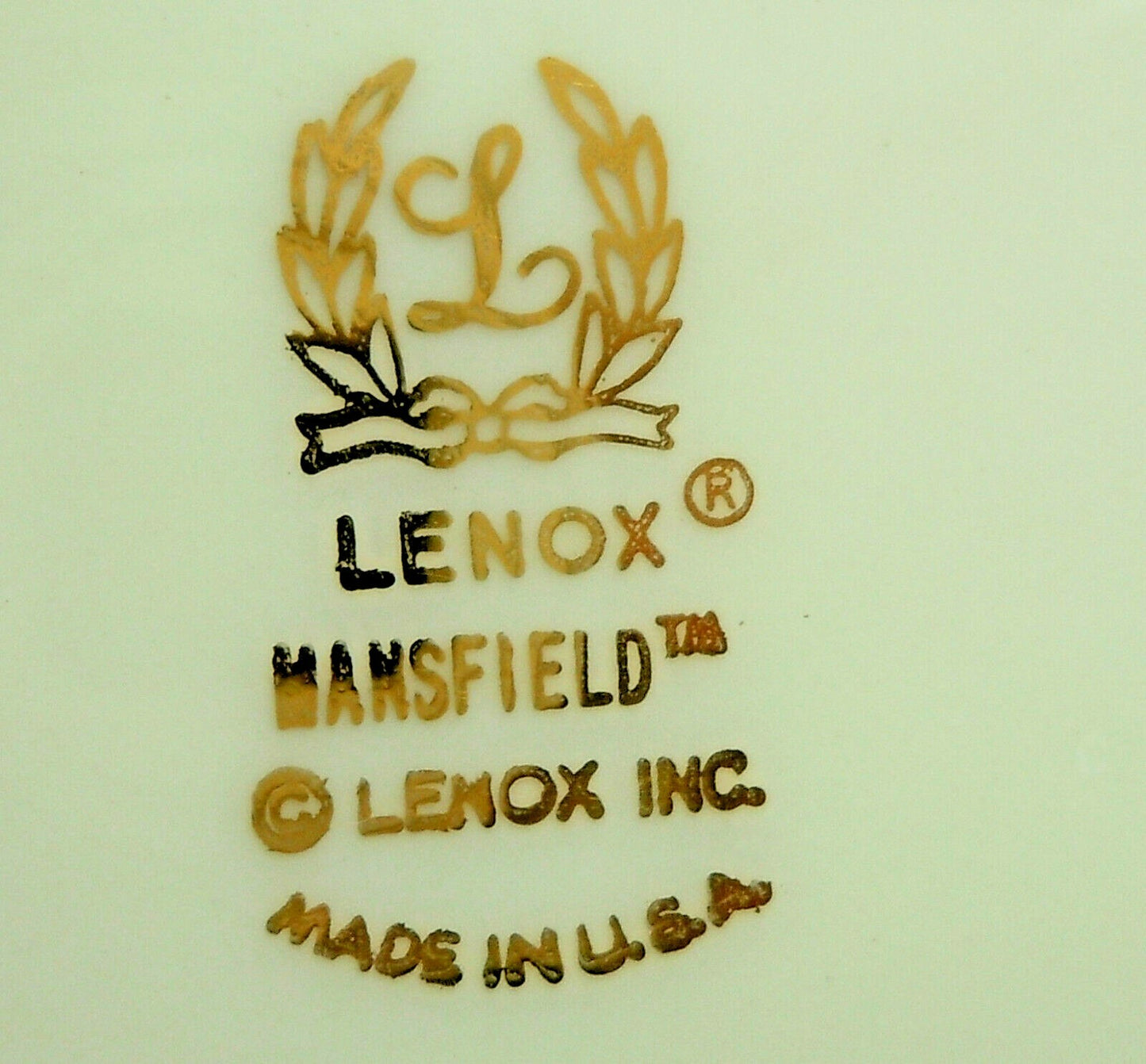 Lenox Mansfield Cup and Saucer Set 2 1/8"1