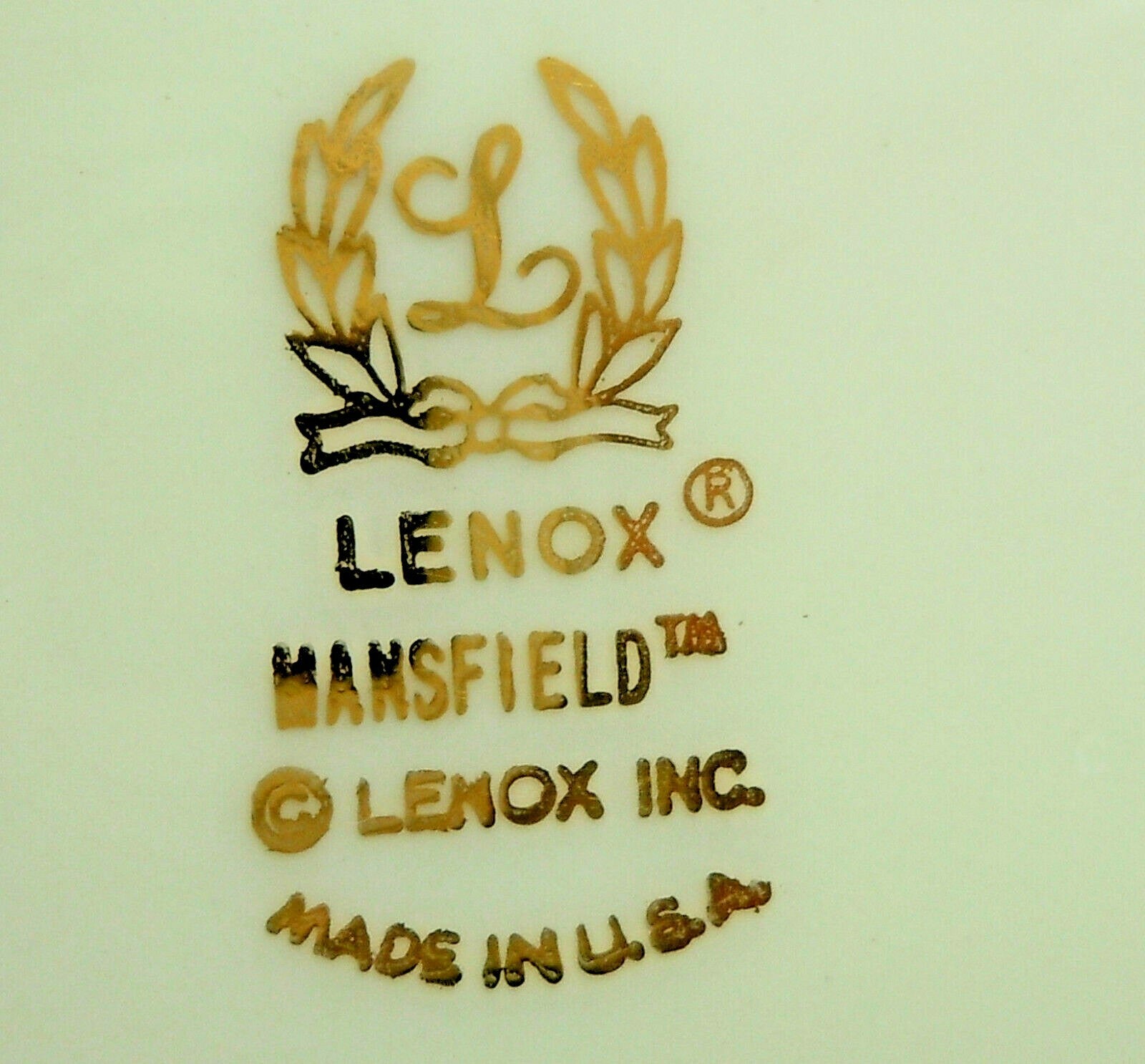 Lenox Mansfield Cup and Saucer Set 2 1/8"1