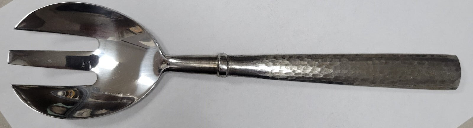 Pottery Barn PBN41 Hammered Stainless Salad Serving Fork 10 1/2"0