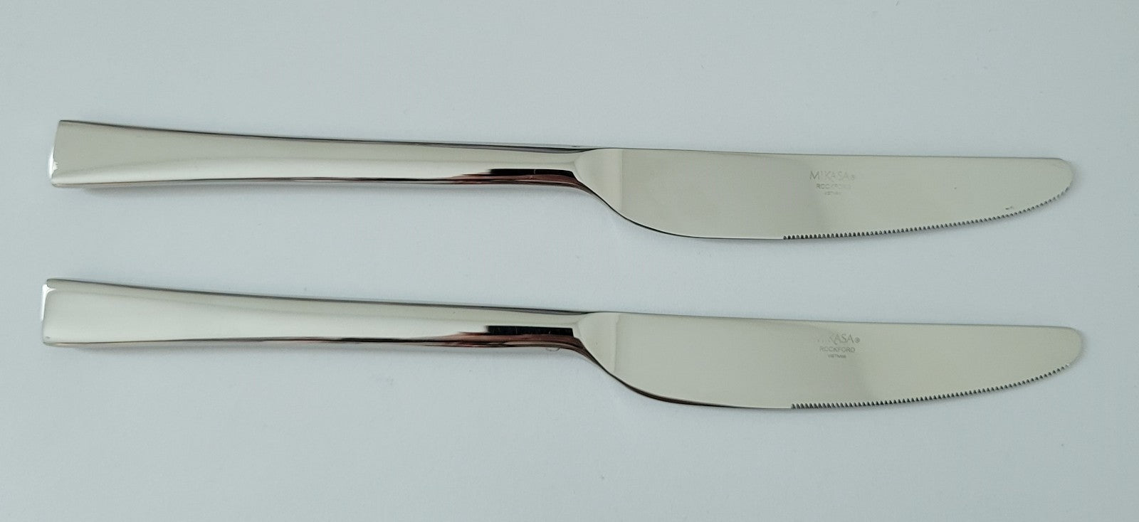 Mikasa Rockford Glossy Knife 9 1/2" Set Of 2 Stainless Vietnam Flatware0