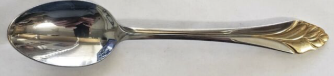 Cambridge Chantal Gold Accent Place Soup Spoon 6 7/8" Stainless1